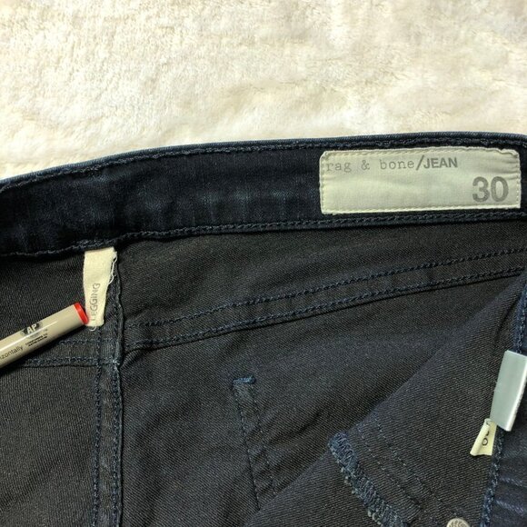 Rag & Bone Dark Indigo Skinny Denim Jeans Style W15031382 Size 30 - Picture 3 of 9